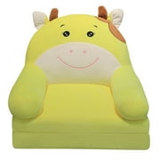 Lynbm Hemorrhoid Pillow Plush Foldable Kids Sofa Backrest Armchair, 2 in 1 Foldable Children Sofa, Cute Cartoon Lazy Sofa, Children Flip Open Sofa Bed for Living Room Bedroom, 1Pc Car Seat Cushion